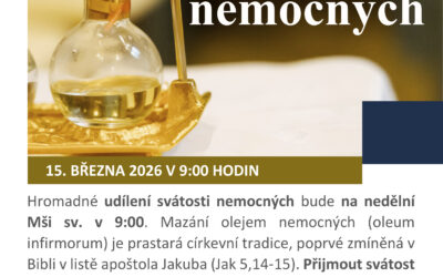 Udílení svátosti nemocných v kostele